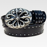 Gothic Black Leather Belt