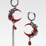 Gothic Crescent Moon Earrings