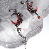 Gothic Crescent Moon Earrings