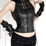 Gothic Female Leather Vest