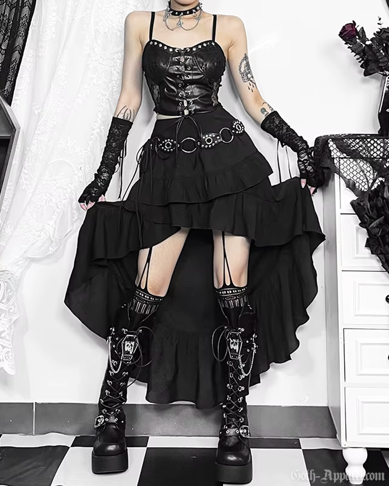 Gothic High Low Skirt