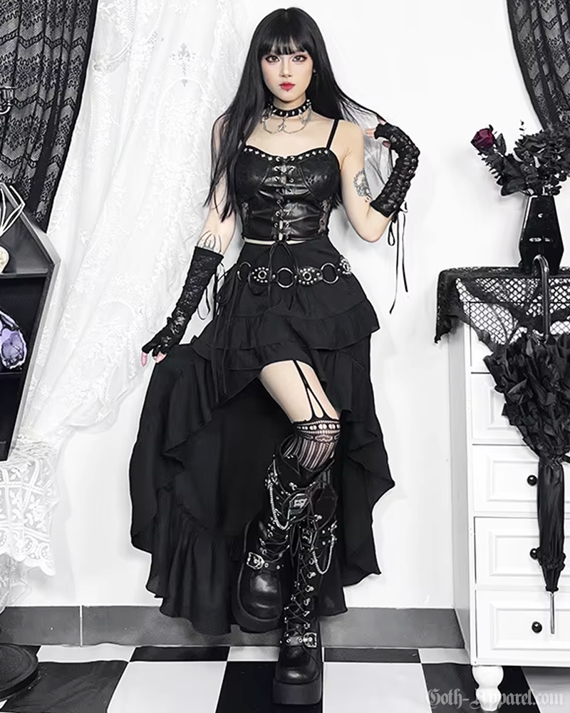 Gothic High Low Skirt