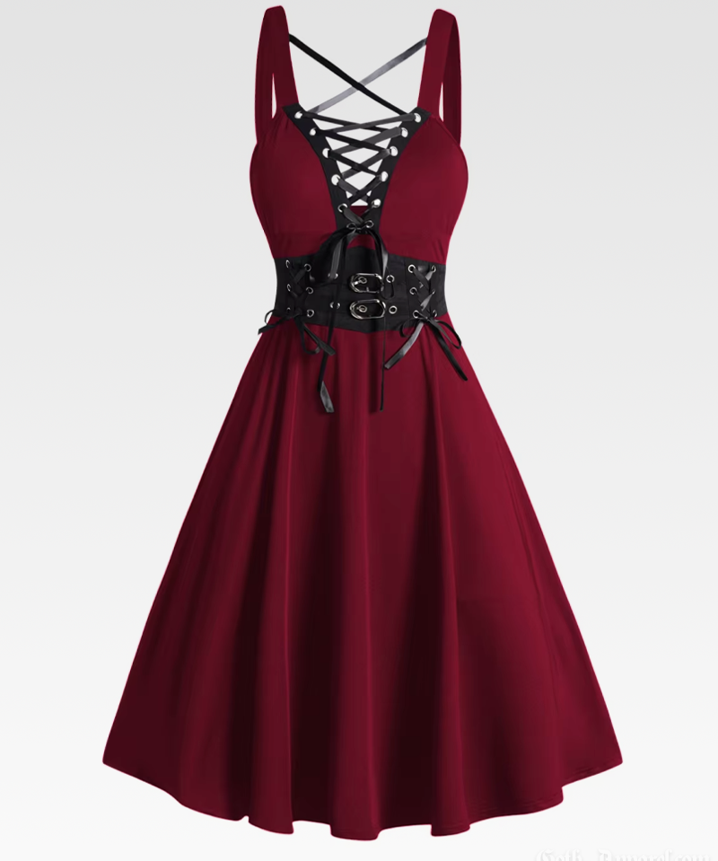 Gothic Lace Up Dress