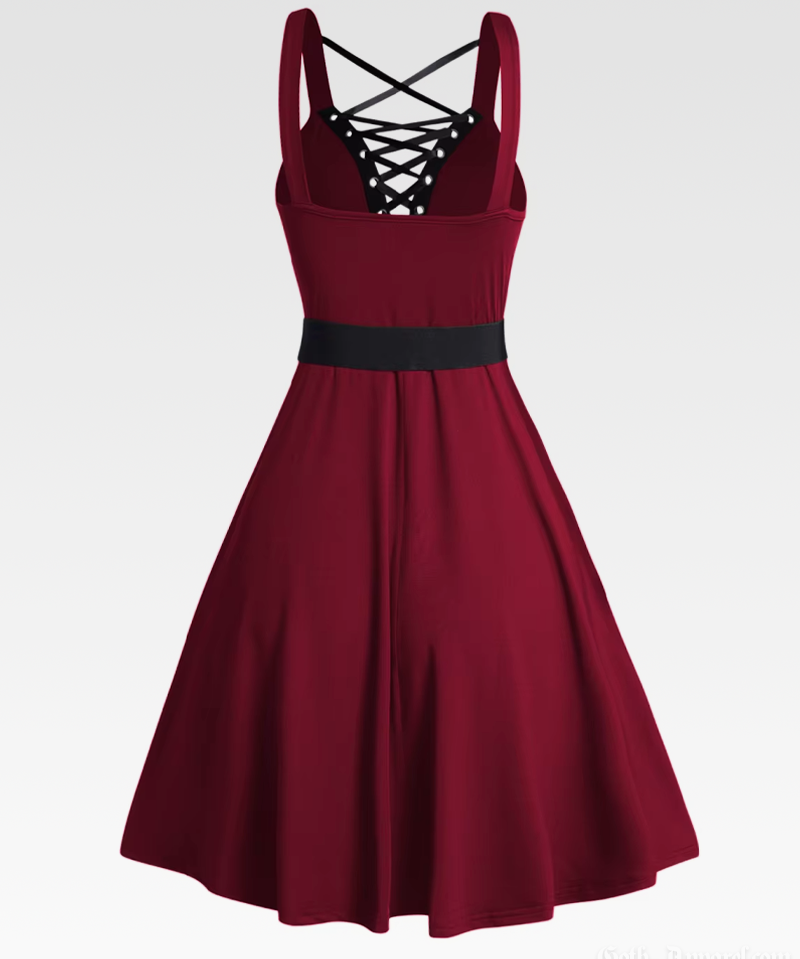 Gothic Lace Up Dress
