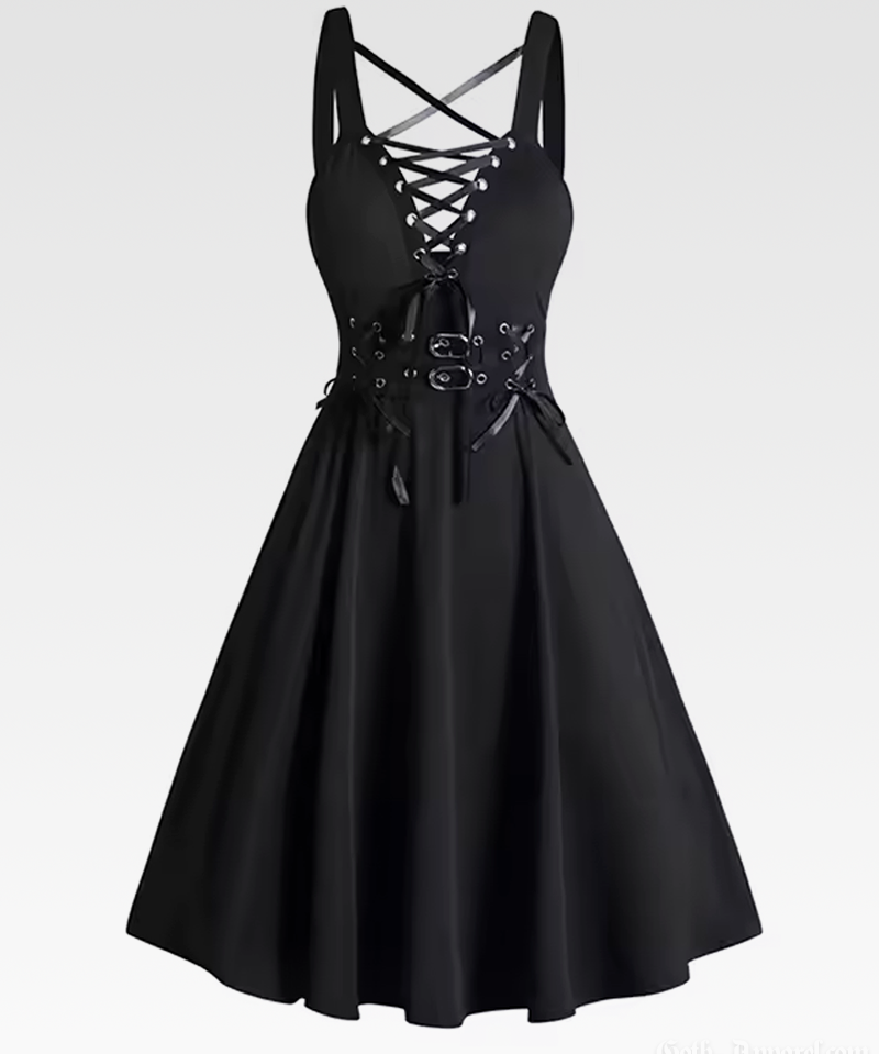 Gothic Lace Up Dress