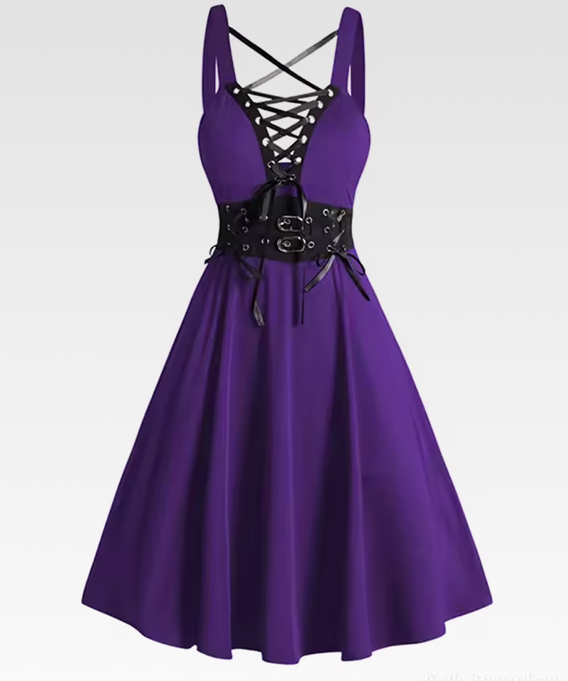 Gothic Lace Up Dress