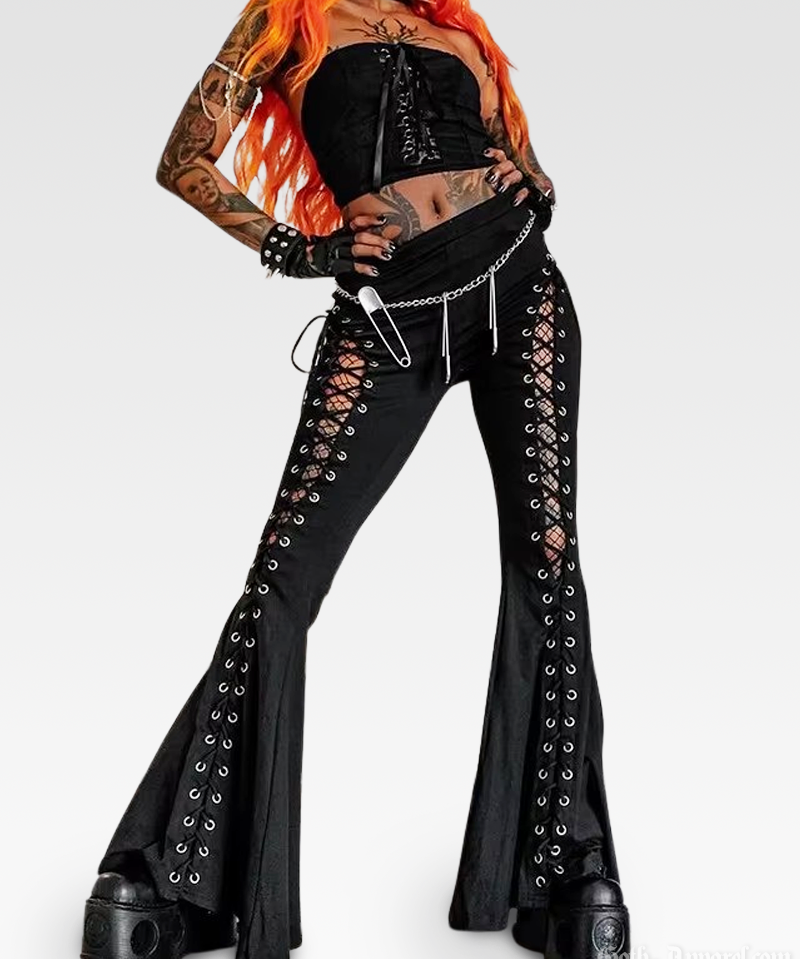 Gothic Lace Up Pants