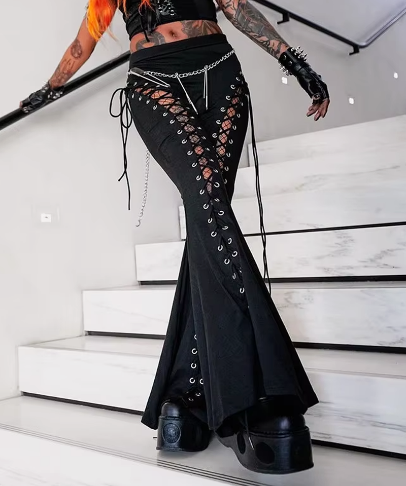 Gothic Lace Up Pants