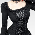Gothic Lace Up Top