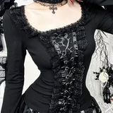 Gothic Lace Up Top