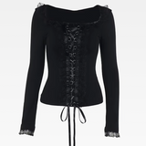 Gothic Lace Up Top