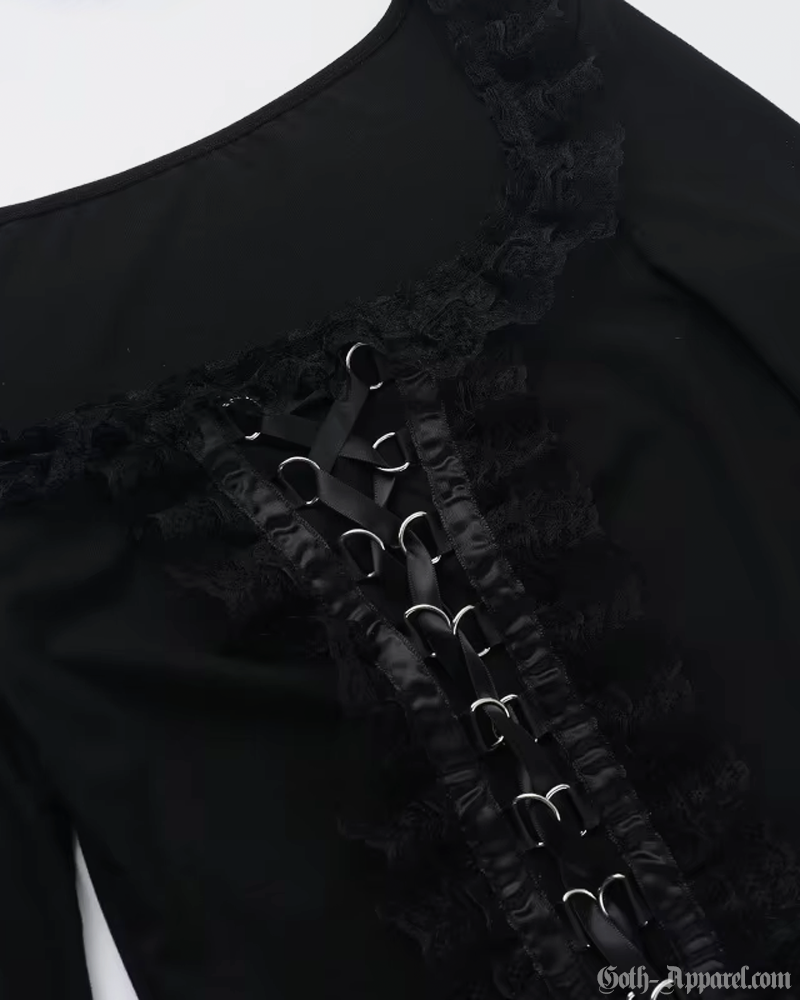 Gothic Lace Up Top