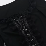 Gothic Lace Up Top