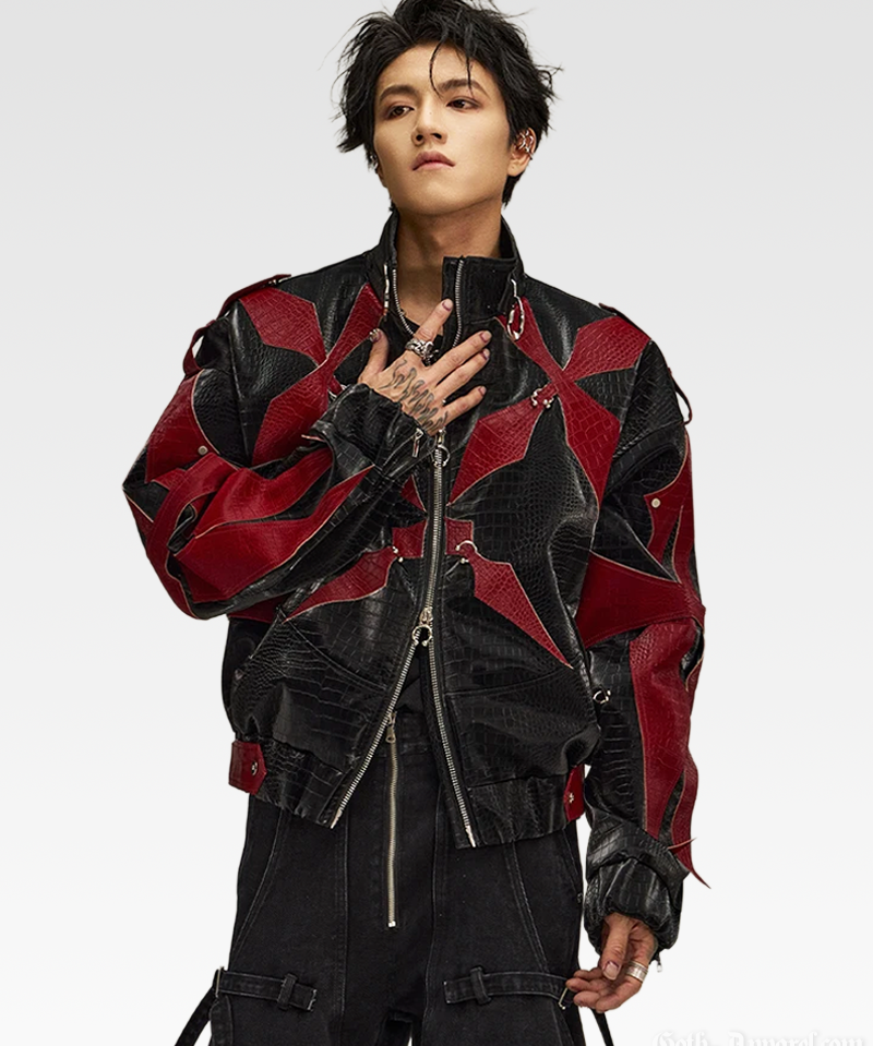 Gothic Leather Jacket Mens