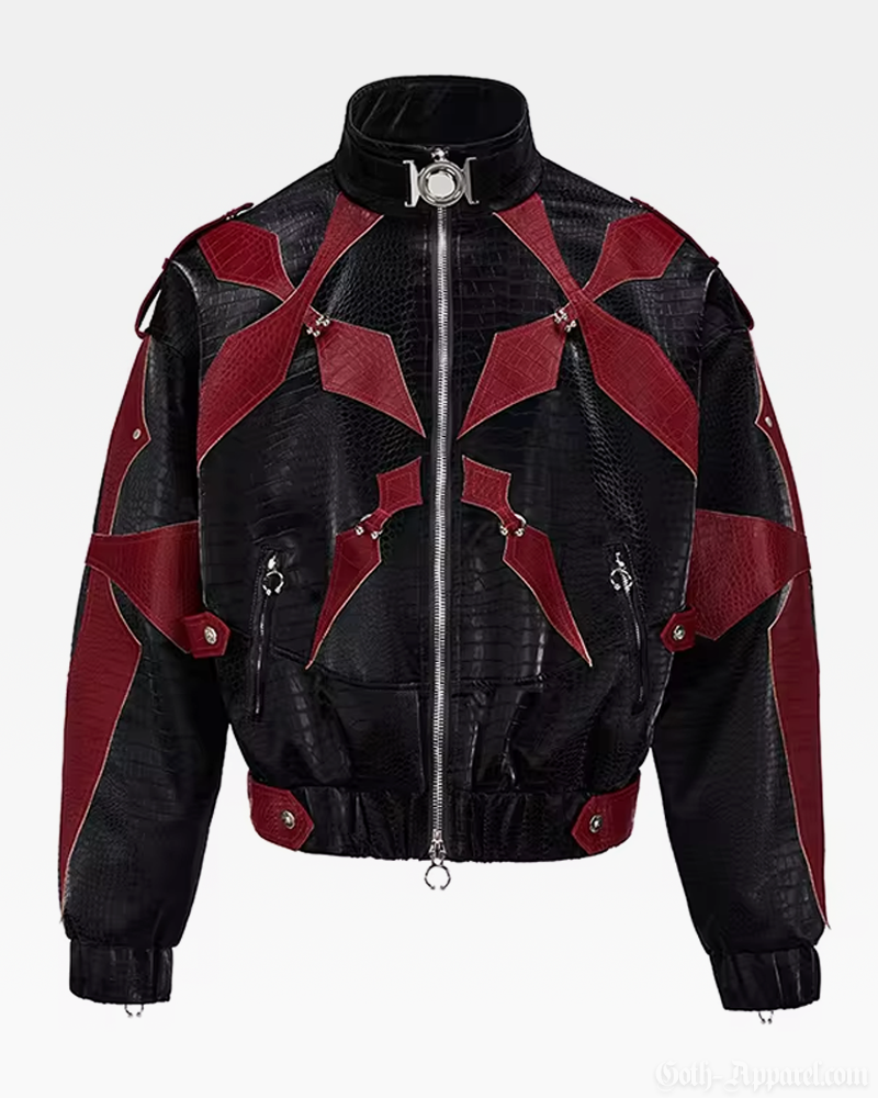 Gothic Leather Jacket Mens