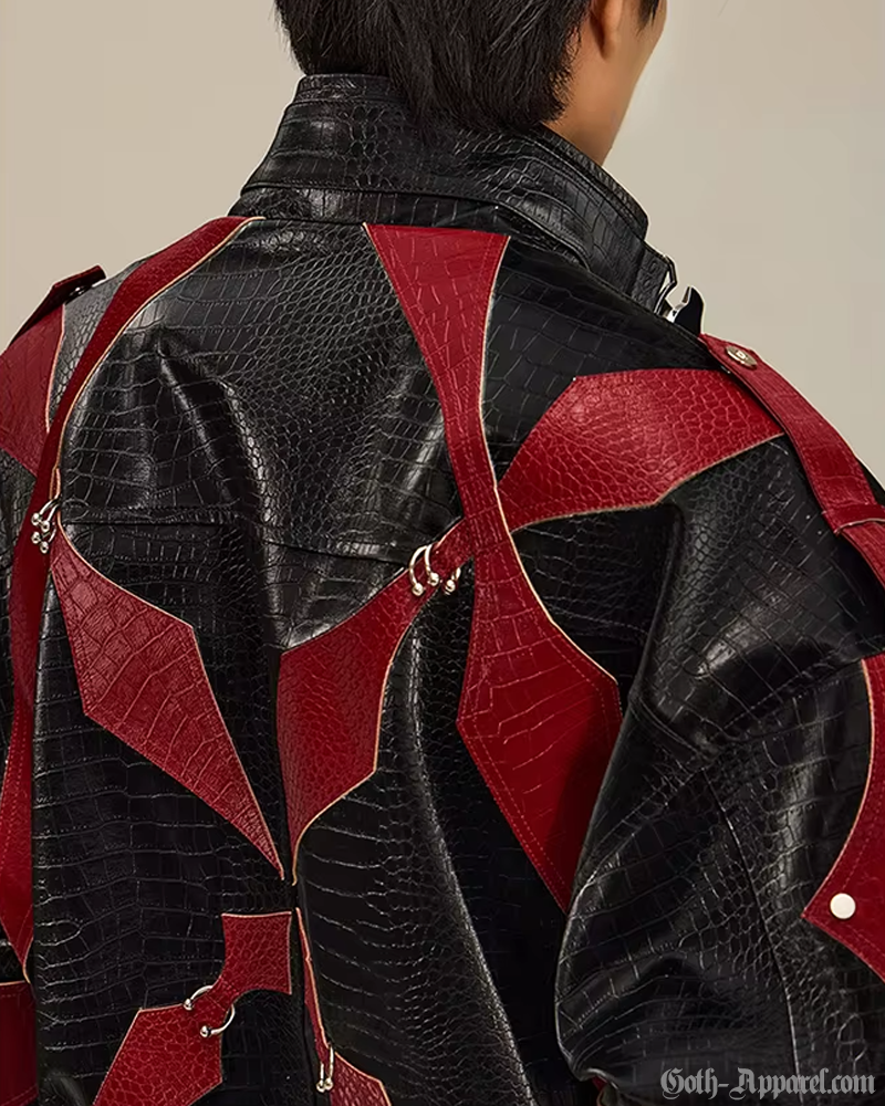 Gothic Leather Jacket Mens