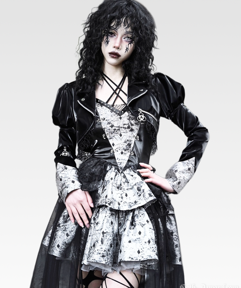 Gothic Leather Jacket Womens