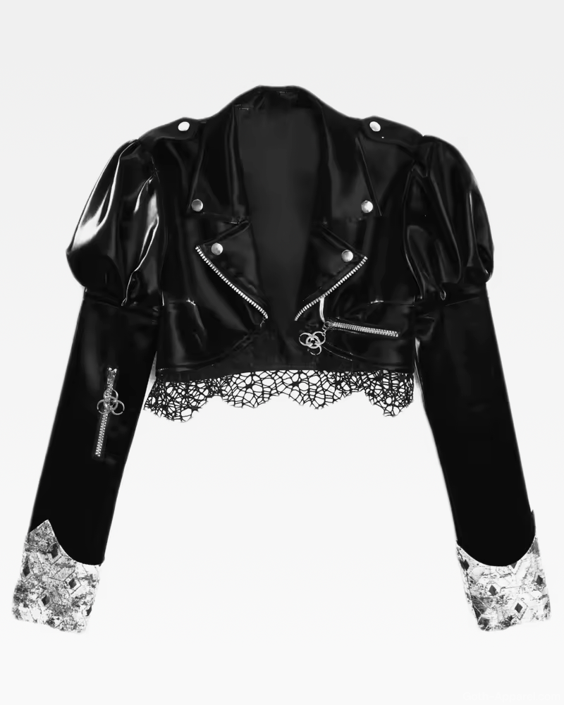 Gothic Leather Jacket Womens
