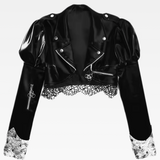 Gothic Leather Jacket Womens