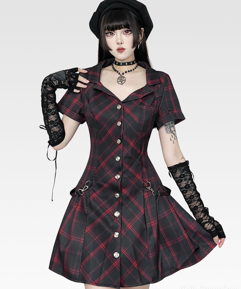 Gothic Plaid Dress
