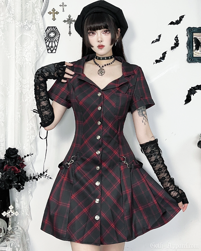 Gothic Plaid Dress