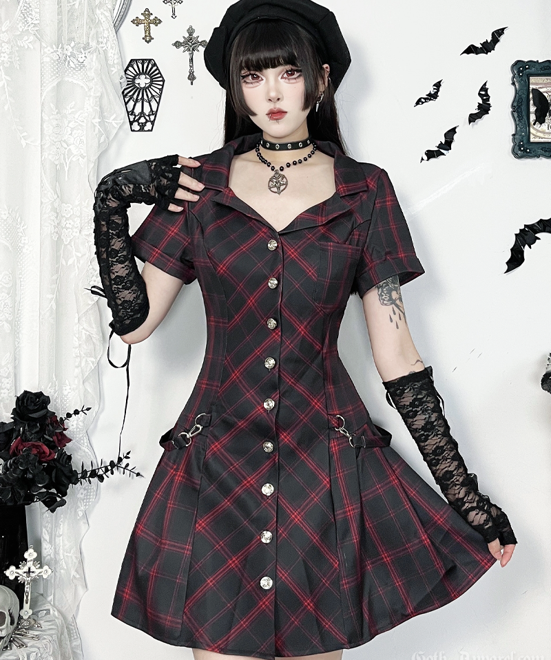 Gothic Plaid Dress