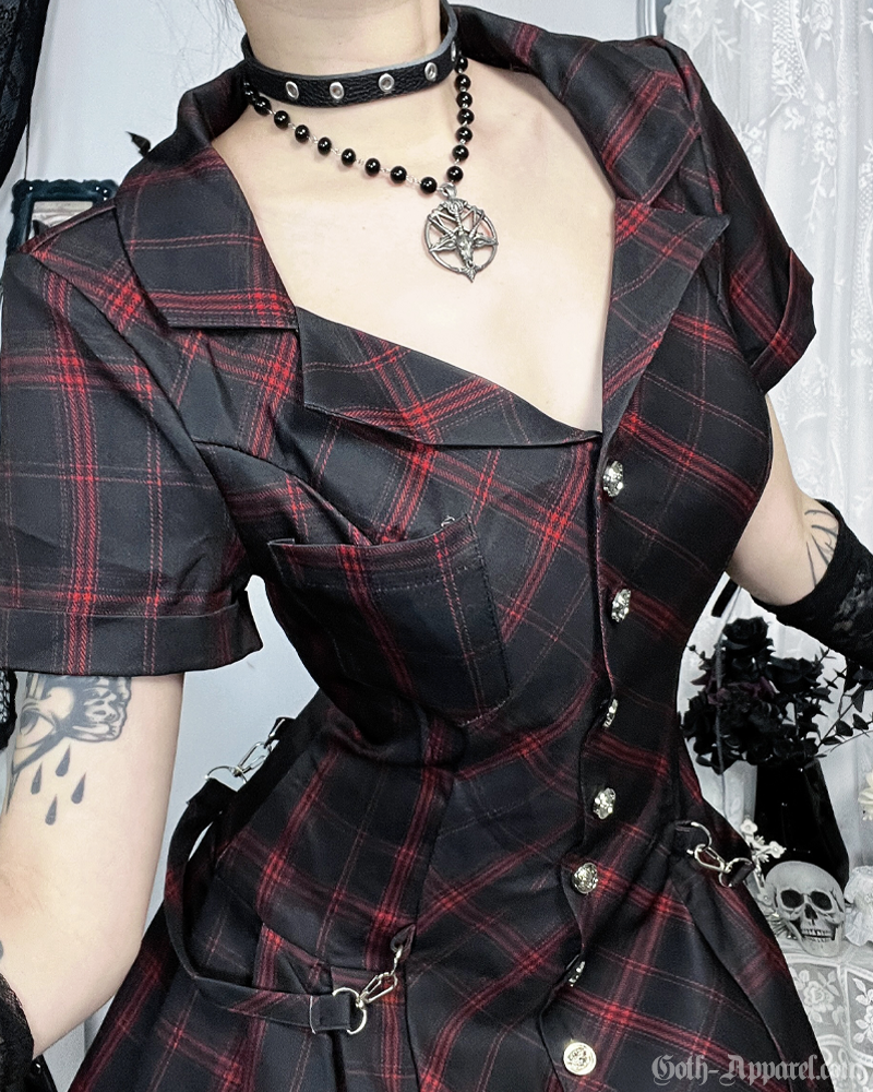 Gothic Plaid Dress