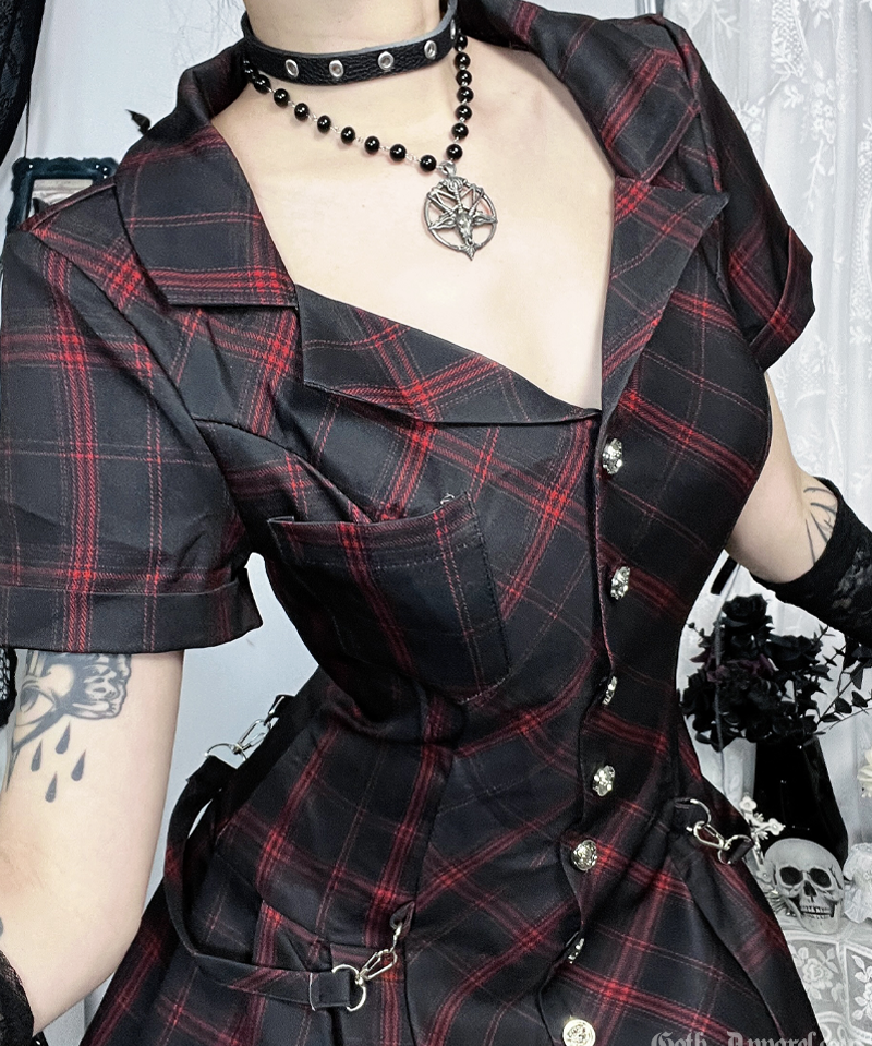 Gothic Plaid Dress