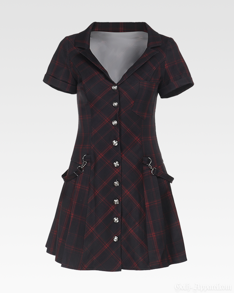 Gothic Plaid Dress