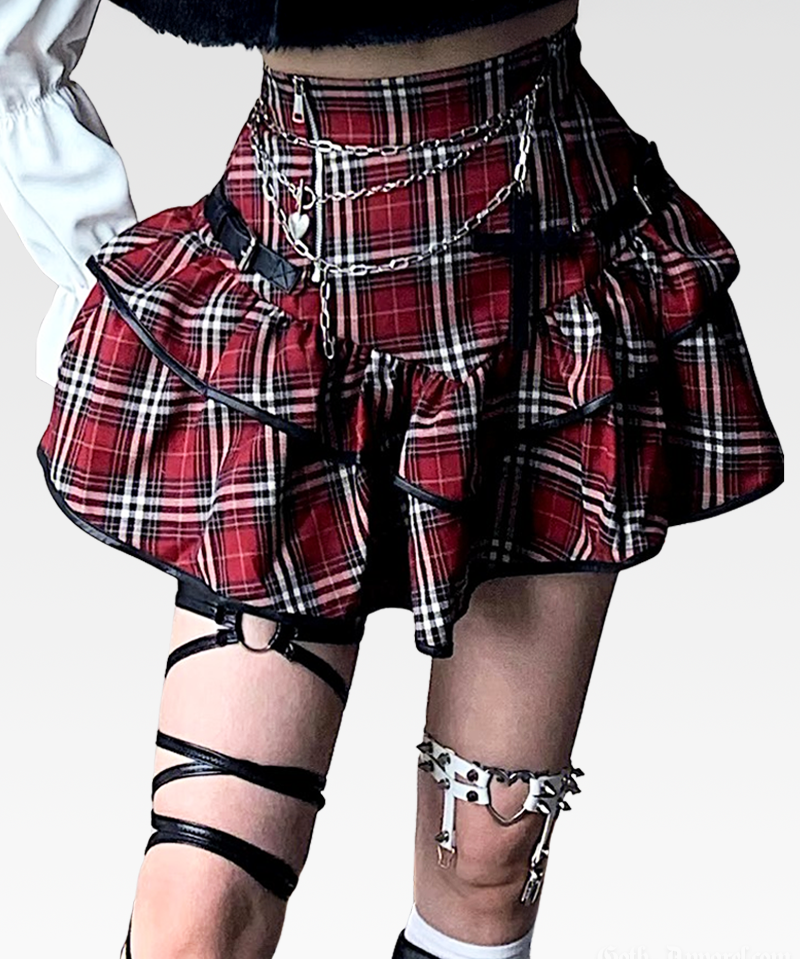 Gothic Plaid Skirt