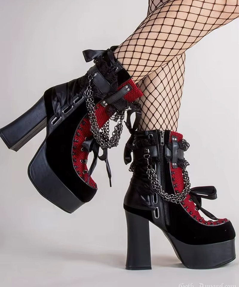 Gothic Platform Ankle Boots