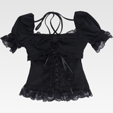 Gothic Puff Sleeve Top