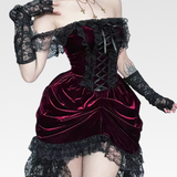 Gothic Red Velvet Dress