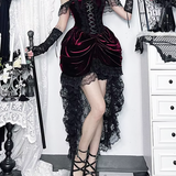 Gothic Red Velvet Dress