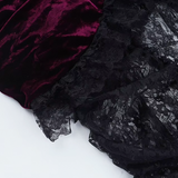 Gothic Red Velvet Dress