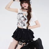 Gothic Short Ruffle Skirt