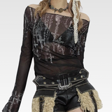 Grunge Mesh Top