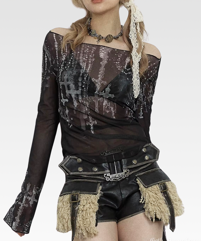 Grunge Mesh Top