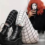 Half Black Half White Pants