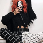 Half Black Half White Pants