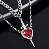 Heart And Sword Necklace
