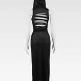 Hooded Slit Maxi Dress