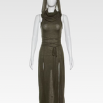 Hooded Slit Maxi Dress