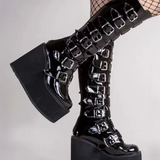 Knee High Buckle Boots