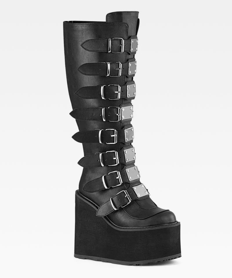Knee High Buckle Boots