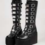 Knee High Buckle Boots