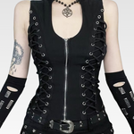 Lace Up Goth Top