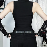 Lace Up Goth Top