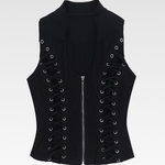 Lace Up Goth Top