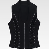 Lace Up Goth Top